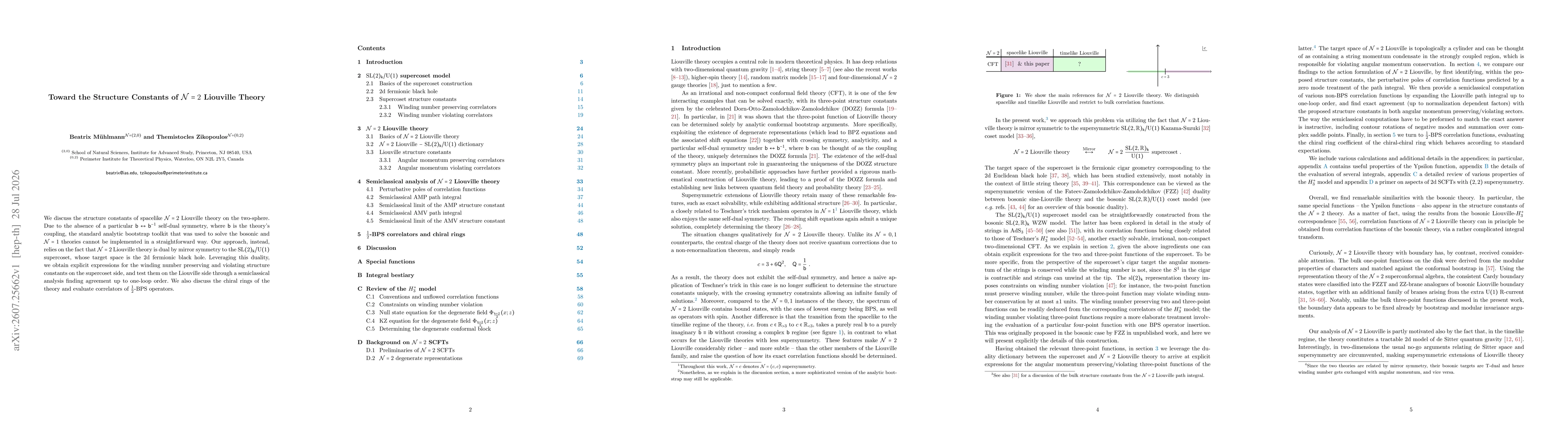 Thumbnail for Toward the Structure Constants of $\mathcal{N}=2$ Liouville Theory