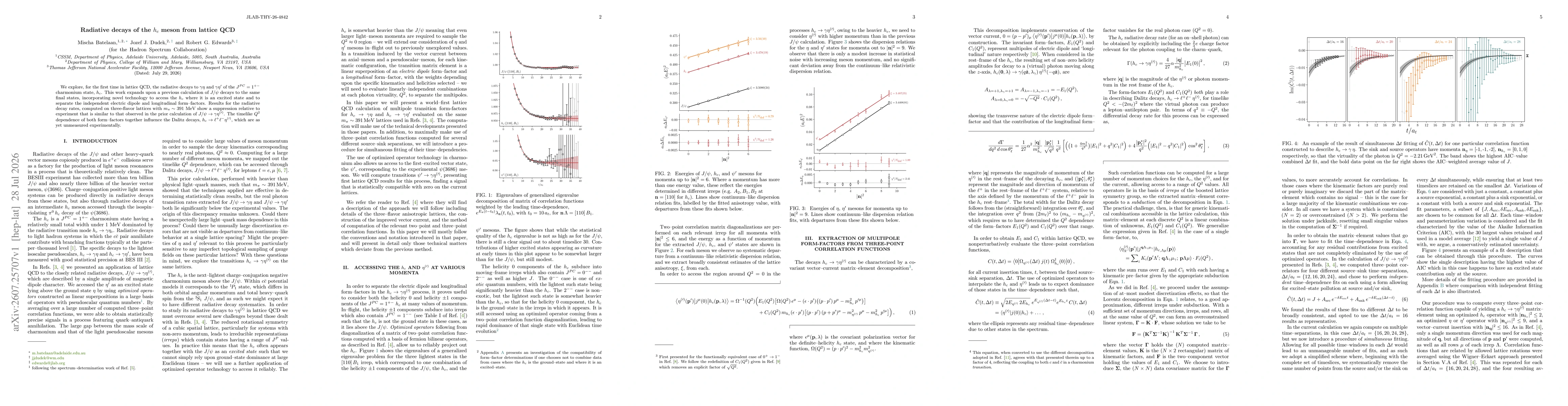 Thumbnail for Radiative decays of the $h_c$ meson from lattice QCD