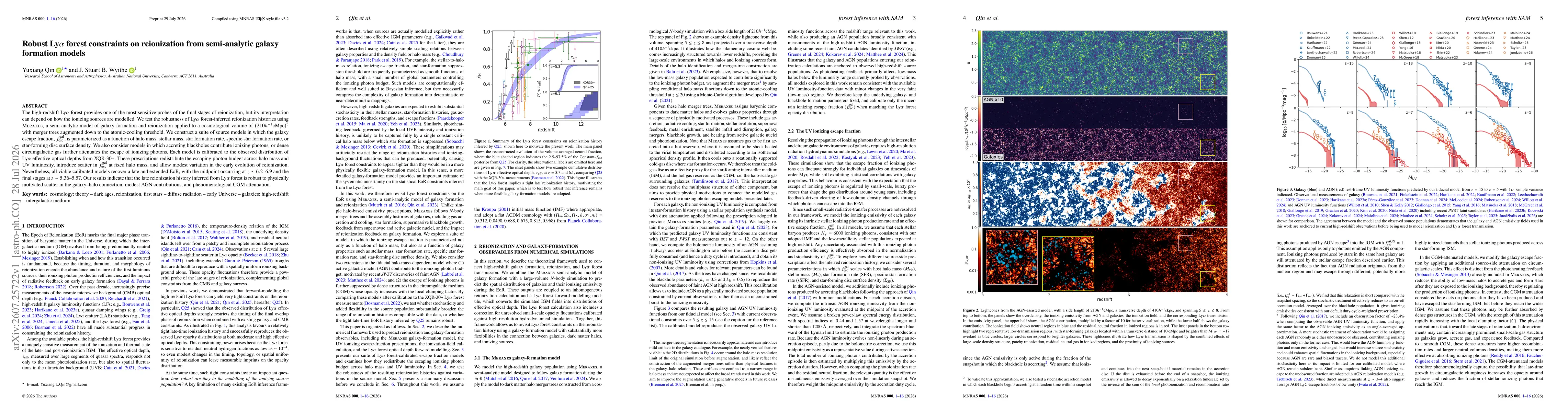 Thumbnail for Robust Ly$α$ forest constraints on reionization from semi-analytic galaxy formation models