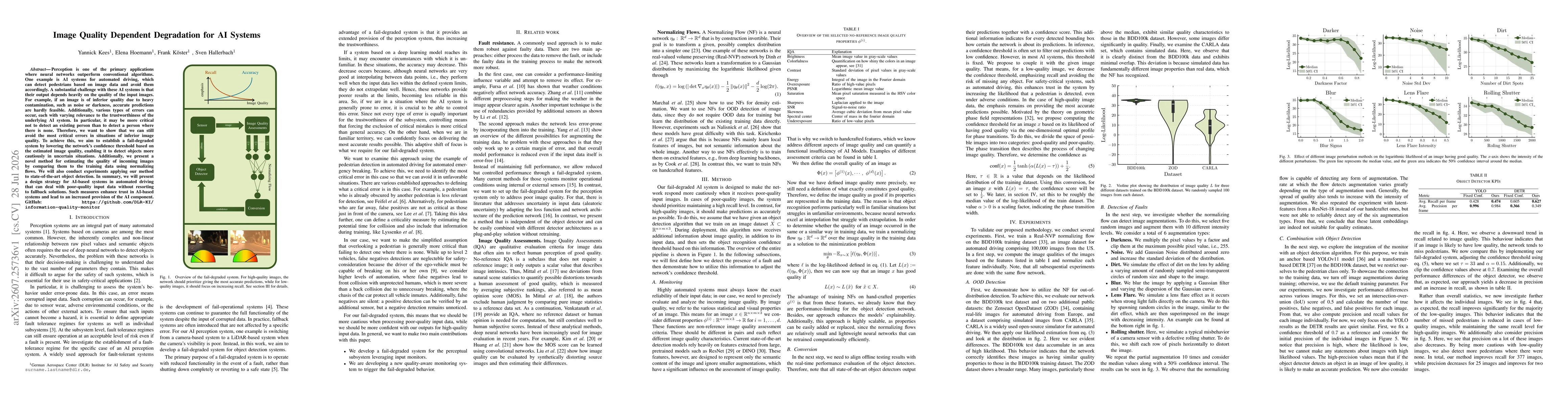 Thumbnail for Image Quality Dependent Degradation for AI Systems