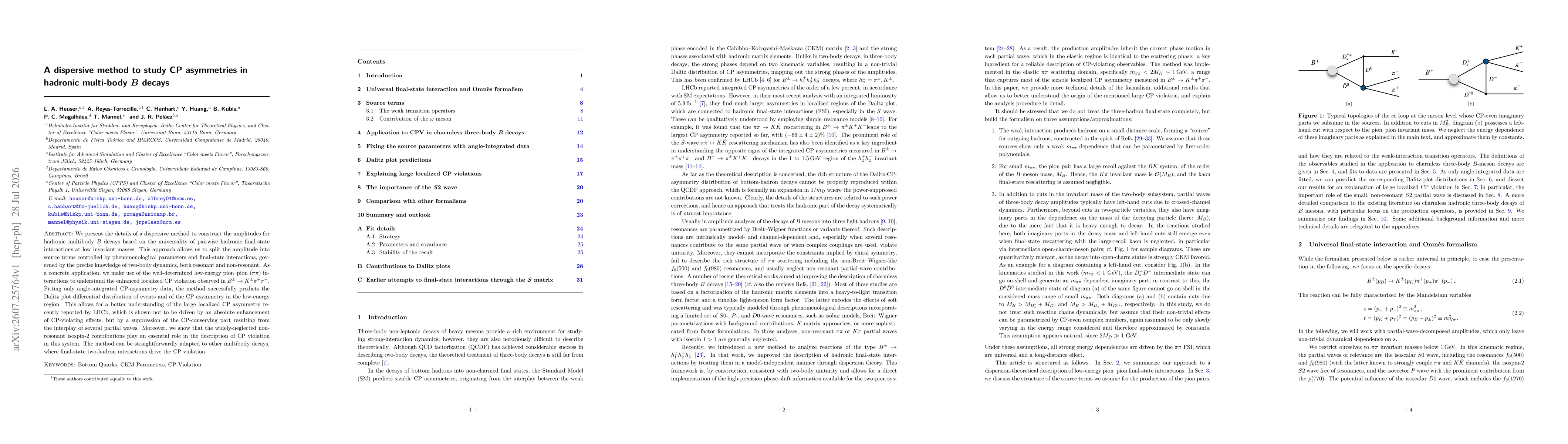 Thumbnail for A dispersive method to study CP asymmetries in hadronic multi-body $B$ decays