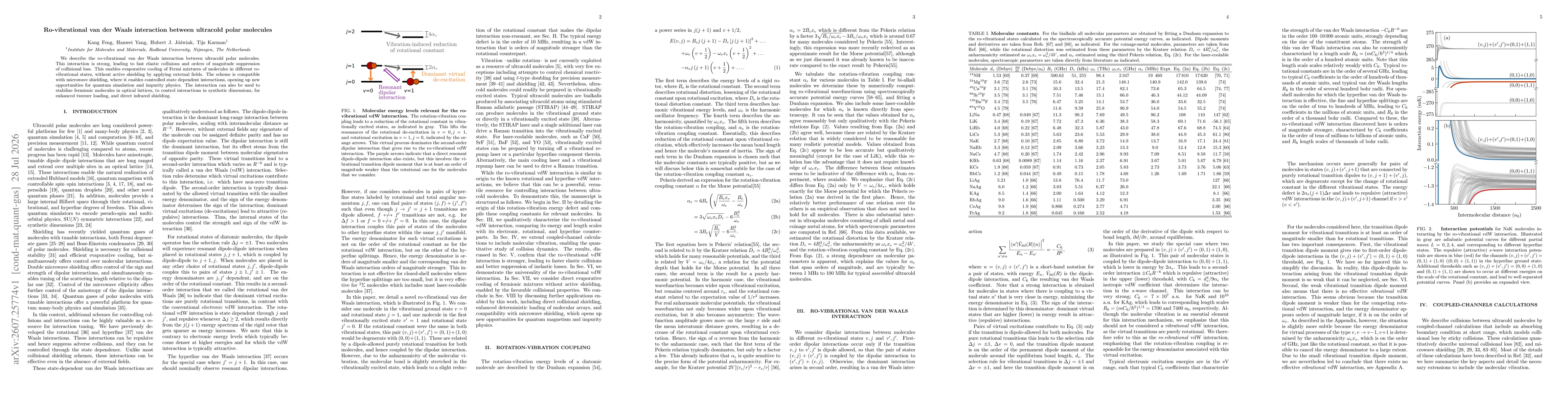 Thumbnail for Ro-vibrational van der Waals interaction between ultracold polar molecules