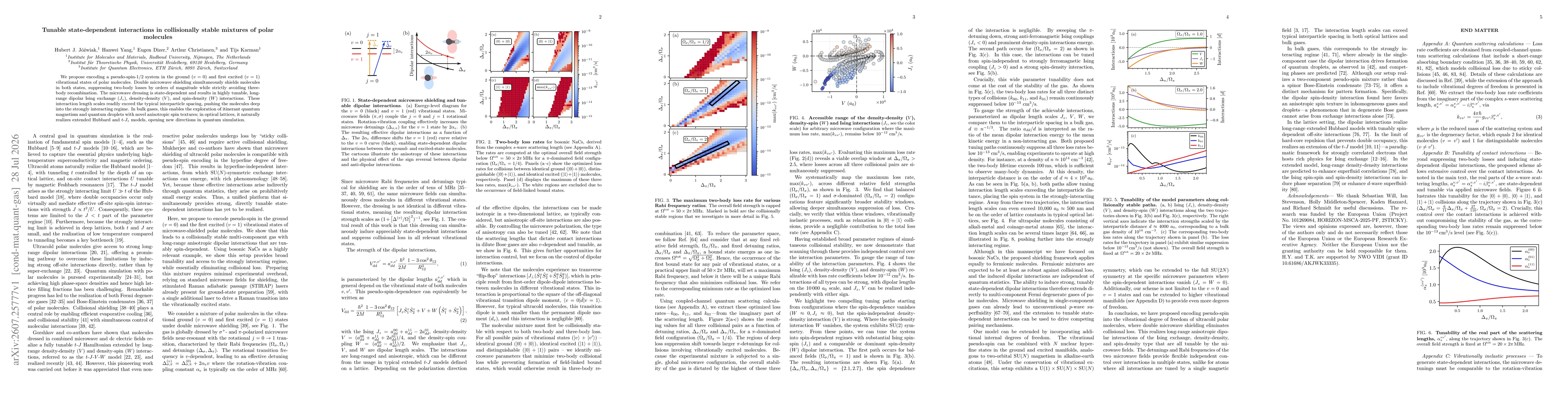 Thumbnail for Tunable state-dependent interactions in collisionally stable mixtures of polar molecules