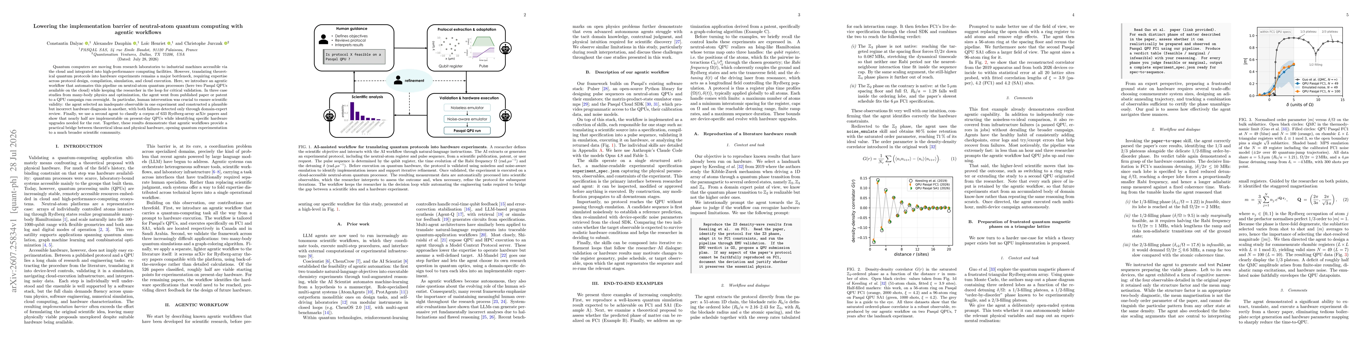 Thumbnail for Lowering the implementation barrier of neutral-atom quantum computing with agentic workflows