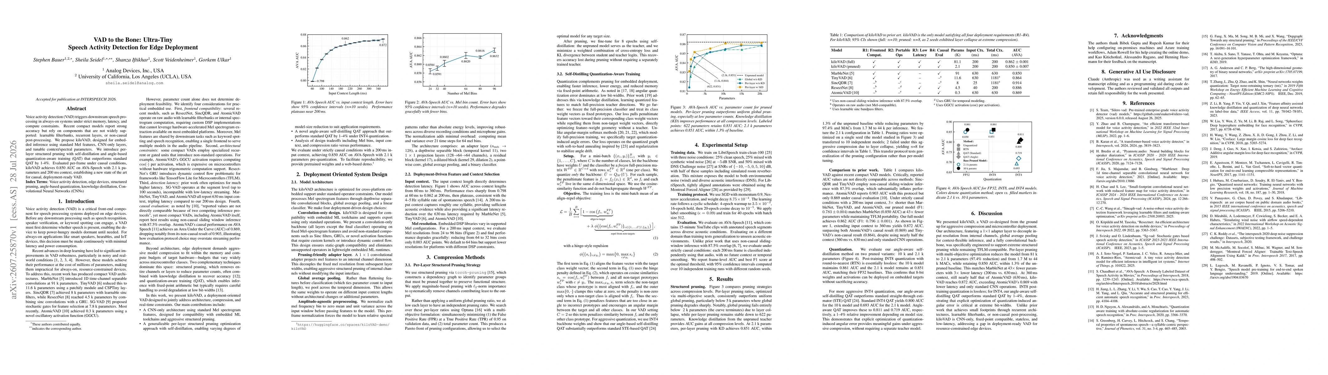Thumbnail for VAD to the Bone: Ultra-Tiny Speech Activity Detection for Edge Deployment