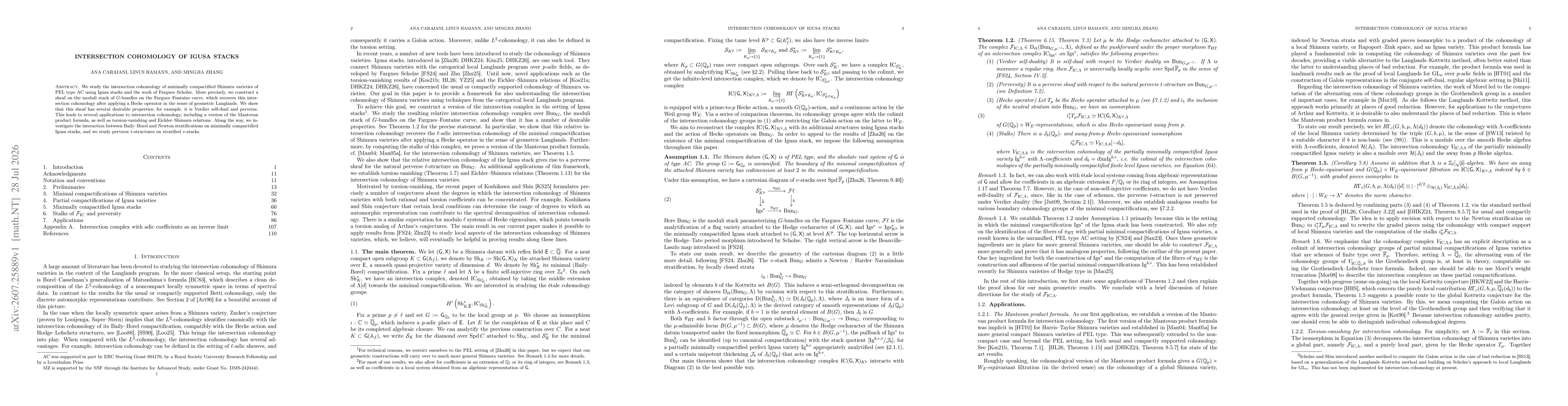 Thumbnail for Intersection Cohomology of Igusa Stacks