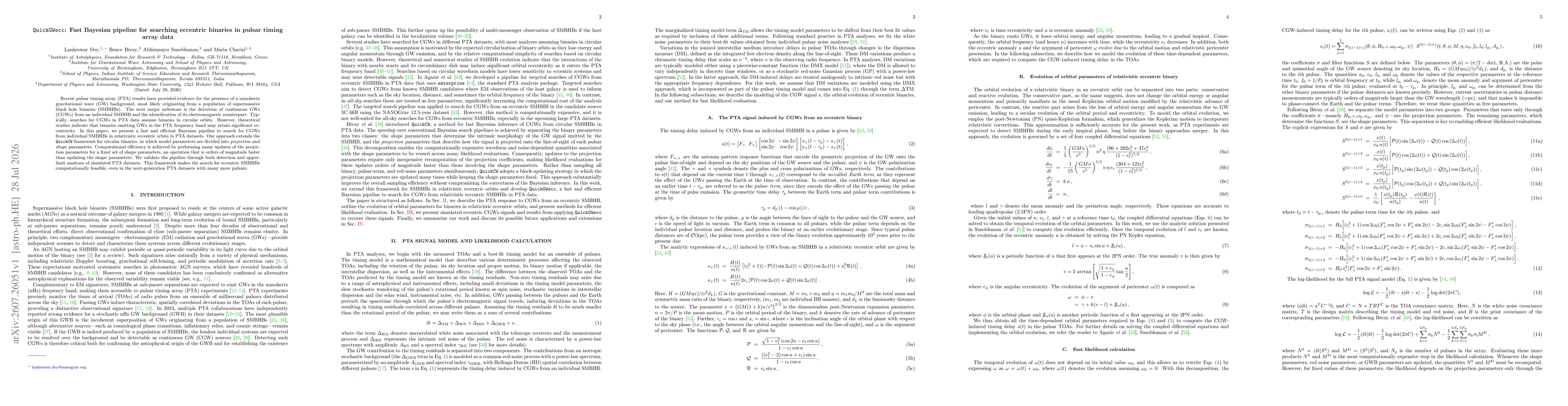 Thumbnail for QuickGWecc: Fast Bayesian pipeline for searching eccentric binaries in pulsar timing array data