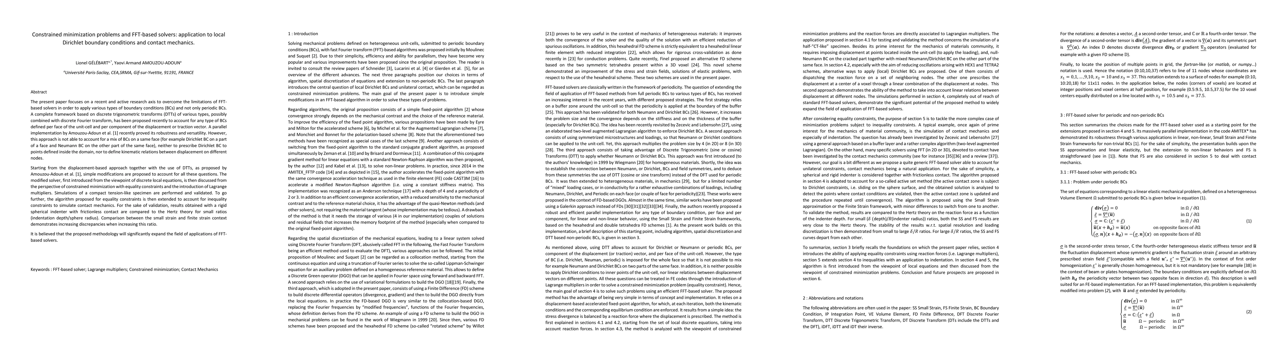 Thumbnail for Constrained minimization problems and FFT-based solvers: application to local Dirichlet boundary conditions and contact mechanics