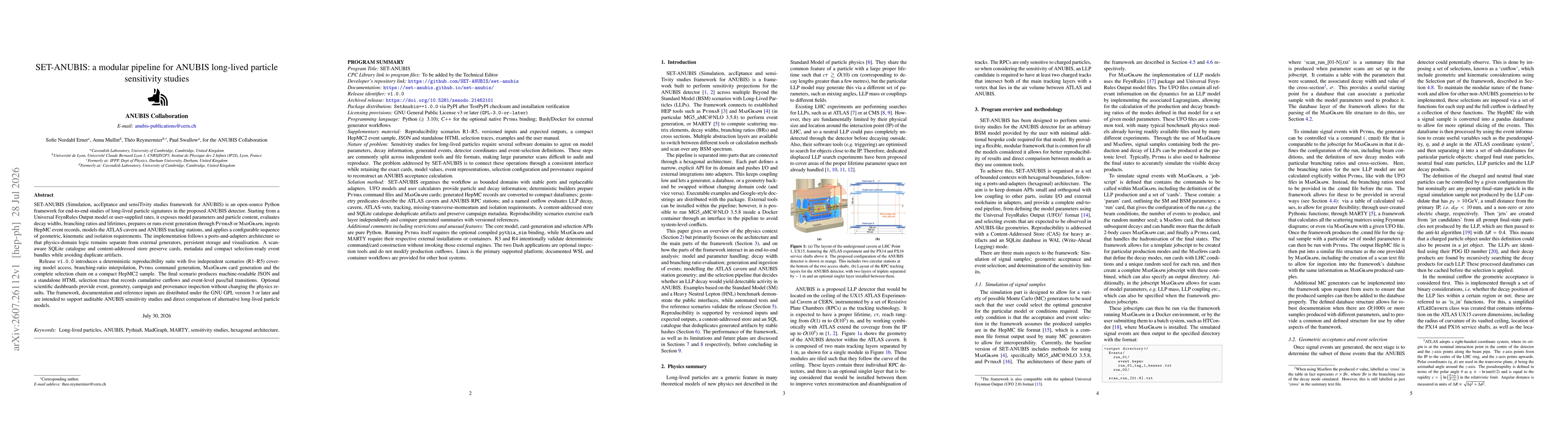 Thumbnail for SET-ANUBIS: a modular pipeline for ANUBIS long-lived particle sensitivity studies
