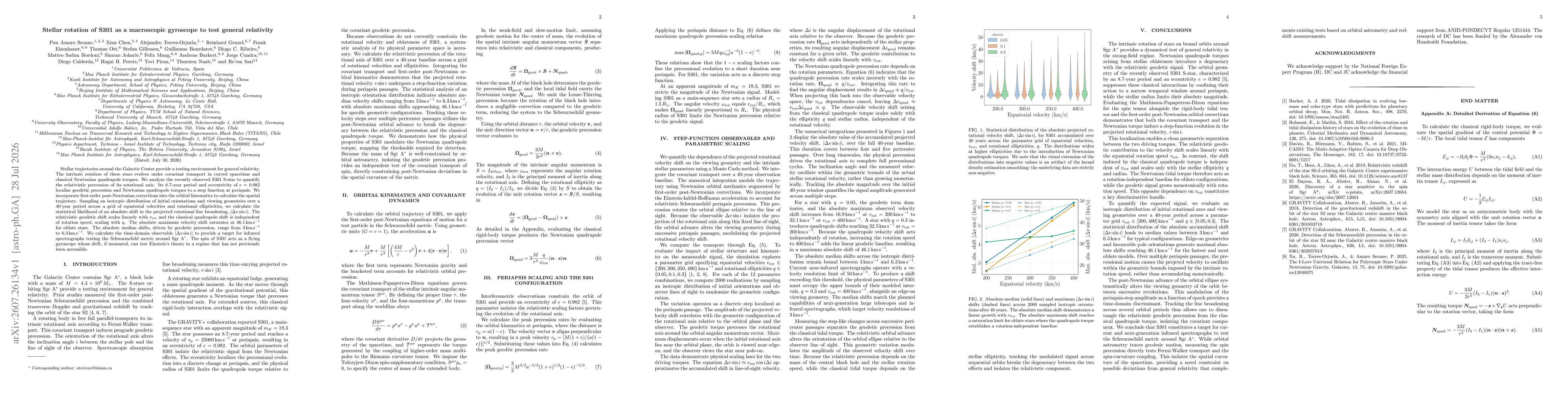 Thumbnail for Stellar rotation of S301 as a macroscopic gyroscope to test general relativity
