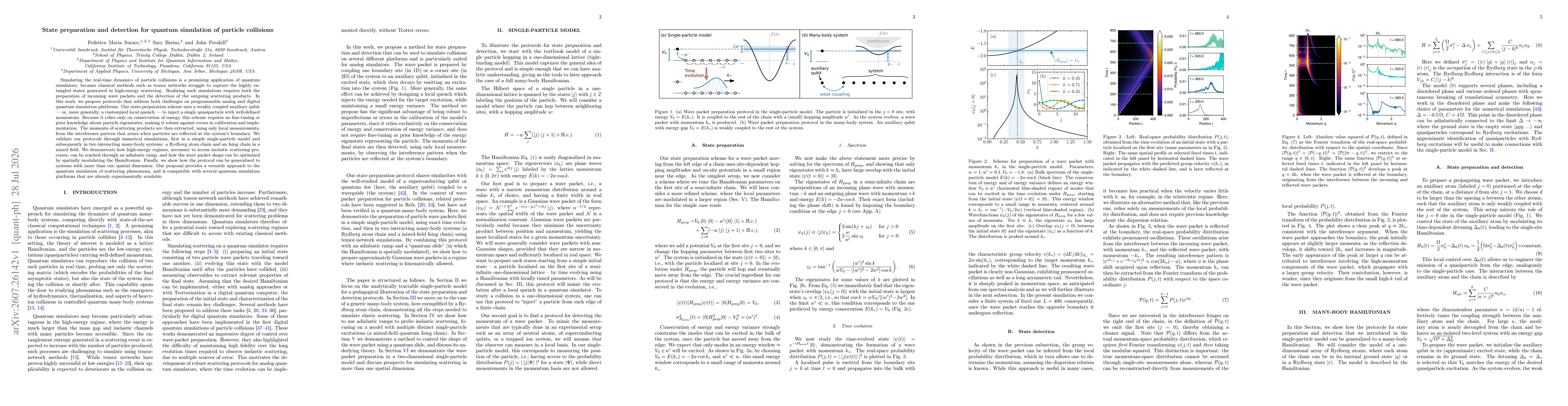 Thumbnail for State preparation and detection for quantum simulation of particle collisions