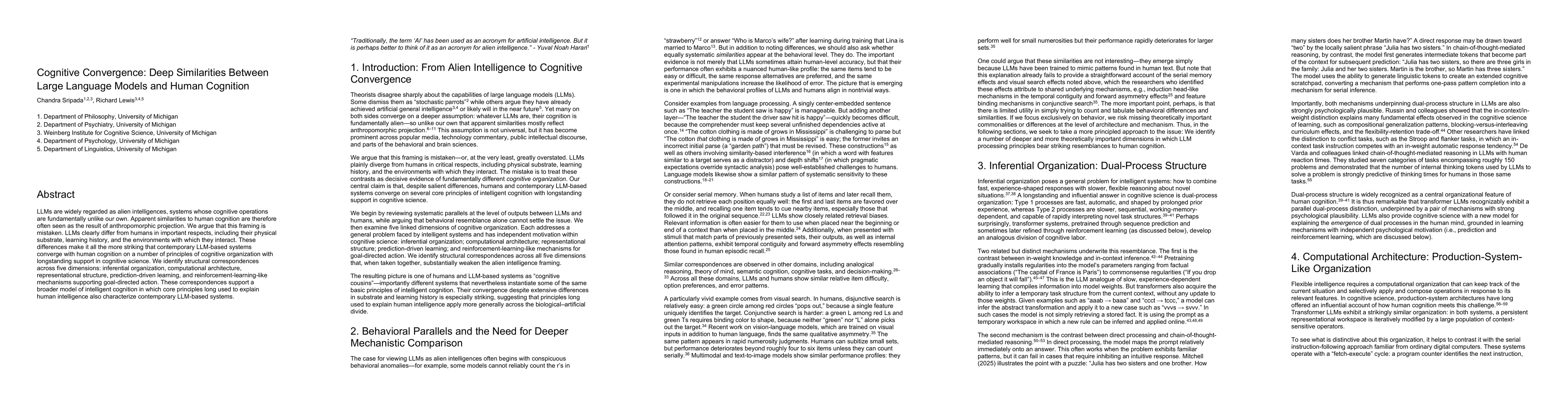 Thumbnail for Cognitive Convergence: Deep Similarities Between Large Language Models and Human Cognition