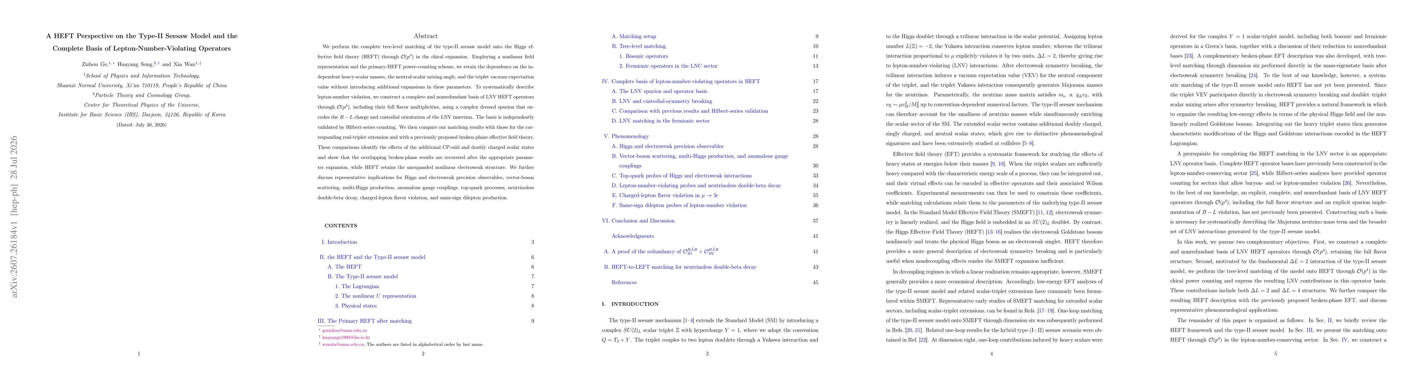 Thumbnail for A HEFT Perspective on the Type-II Seesaw Model and the Complete Basis of Lepton-Number-Violating Operators