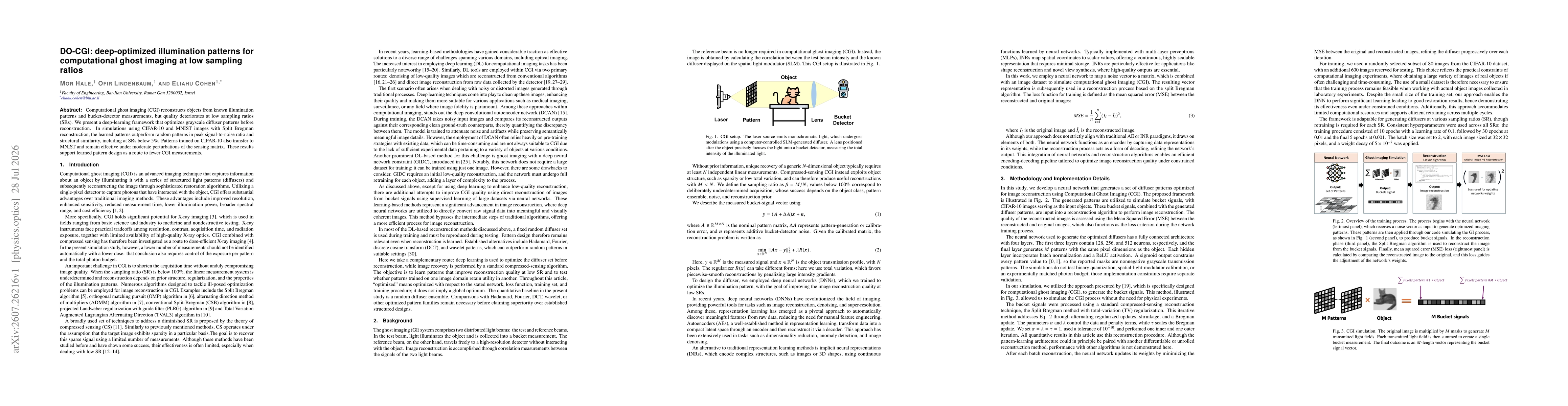 Thumbnail for DO-CGI: deep-optimized illumination patterns for computational ghost imaging at low sampling ratios