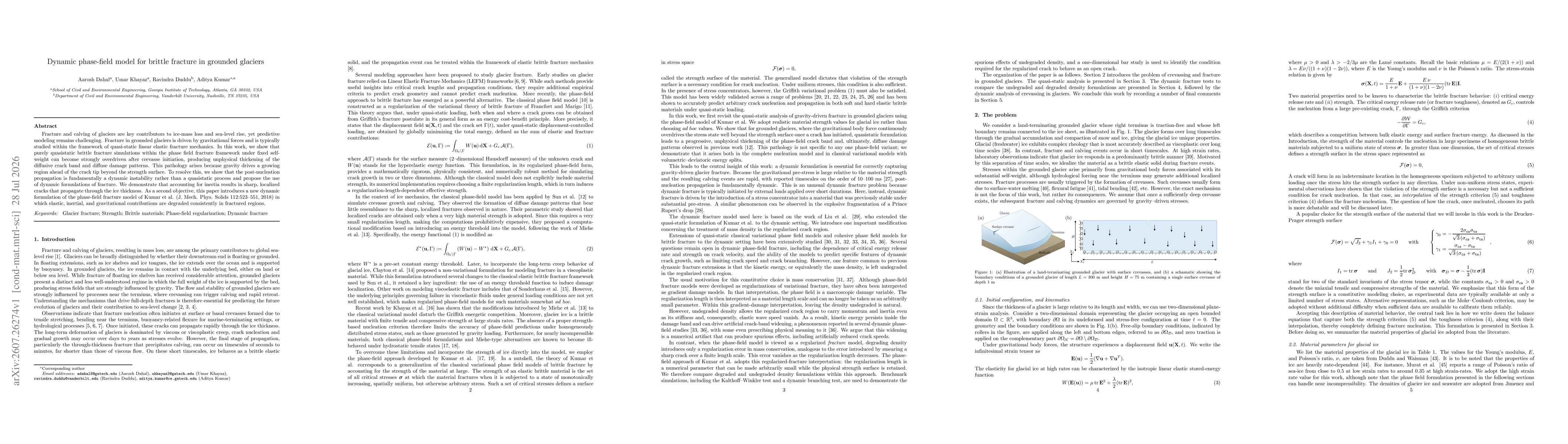Thumbnail for Dynamic phase-field model for brittle fracture in grounded glaciers