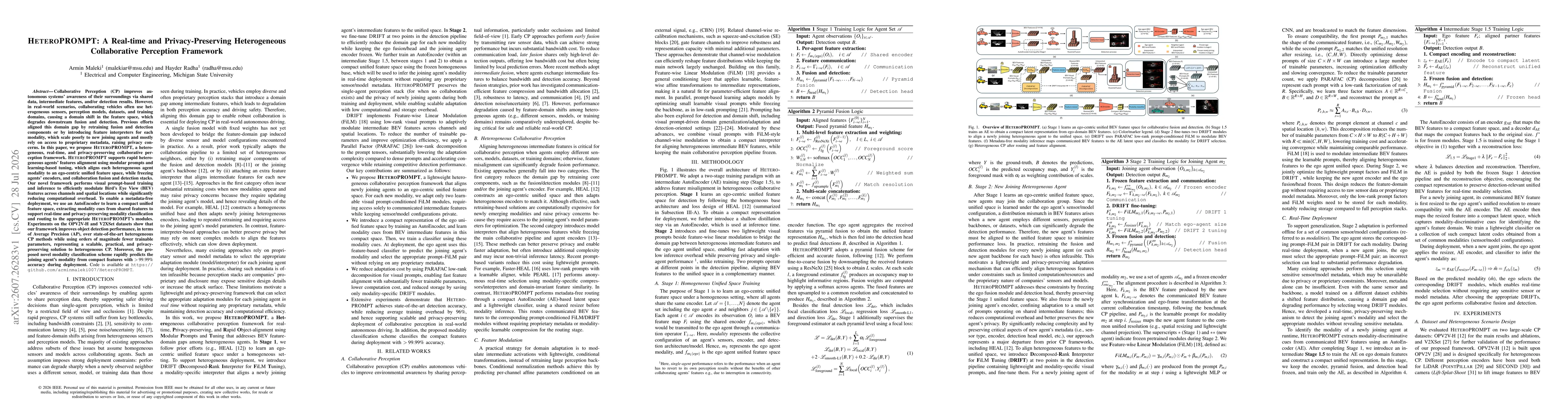 Thumbnail for HeteroPROPMT: A Real-time and Privacy-Preserving Heterogeneous Collaborative Perception Framework
