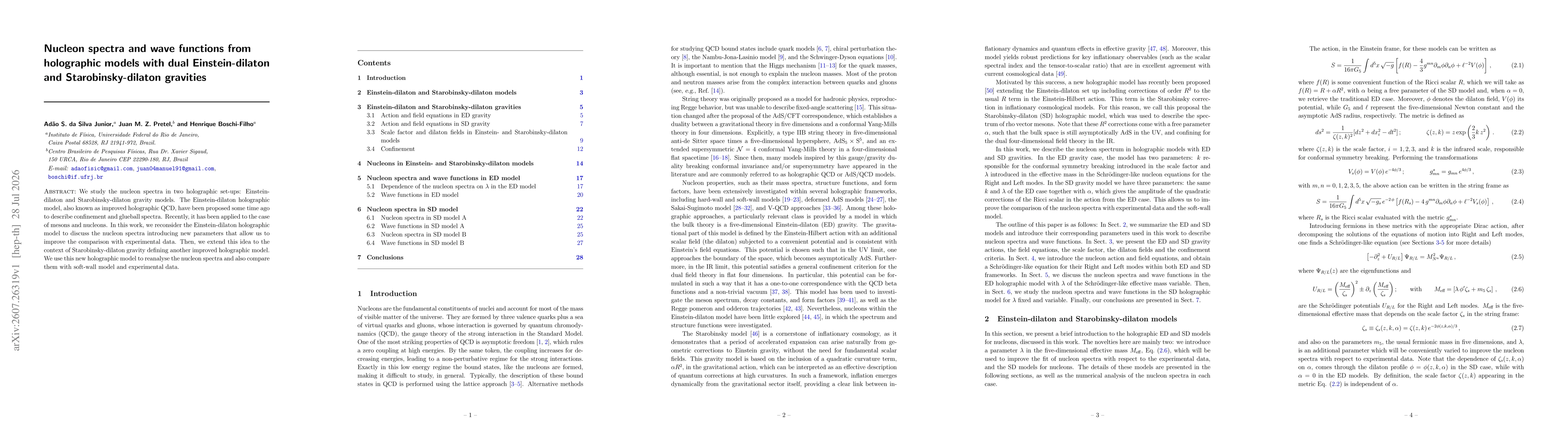 Thumbnail for Nucleon spectra and wave functions from holographic models with dual Einstein-dilaton and Starobinsky-dilaton gravities