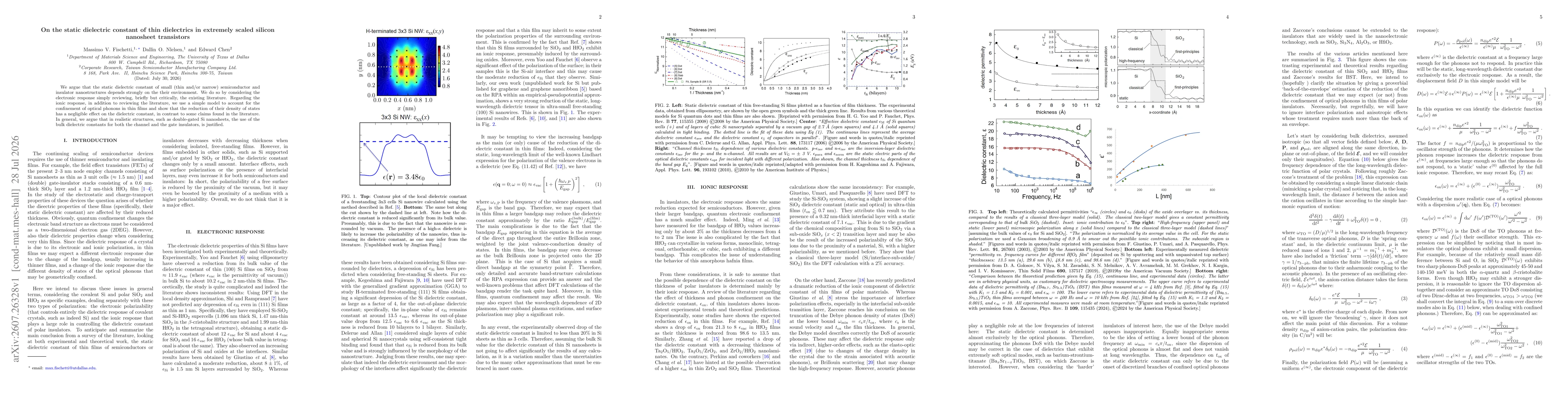 Thumbnail for On the static dielectric constant of thin dielectrics in extremely scaled silicon nanosheet transistors