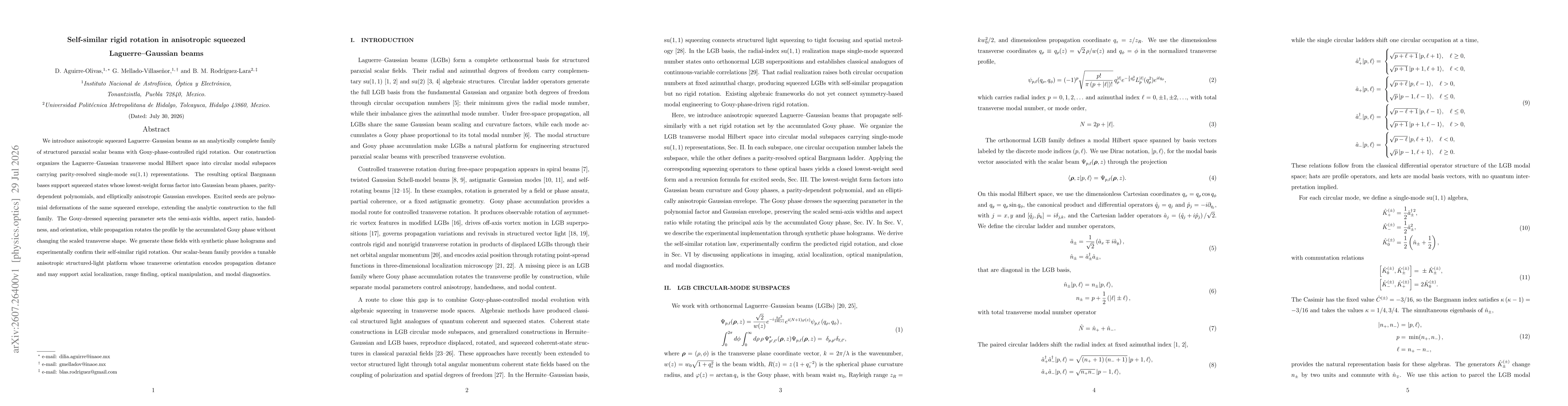 Thumbnail for Self-similar rigid rotation in anisotropic squeezed Laguerre--Gaussian beams