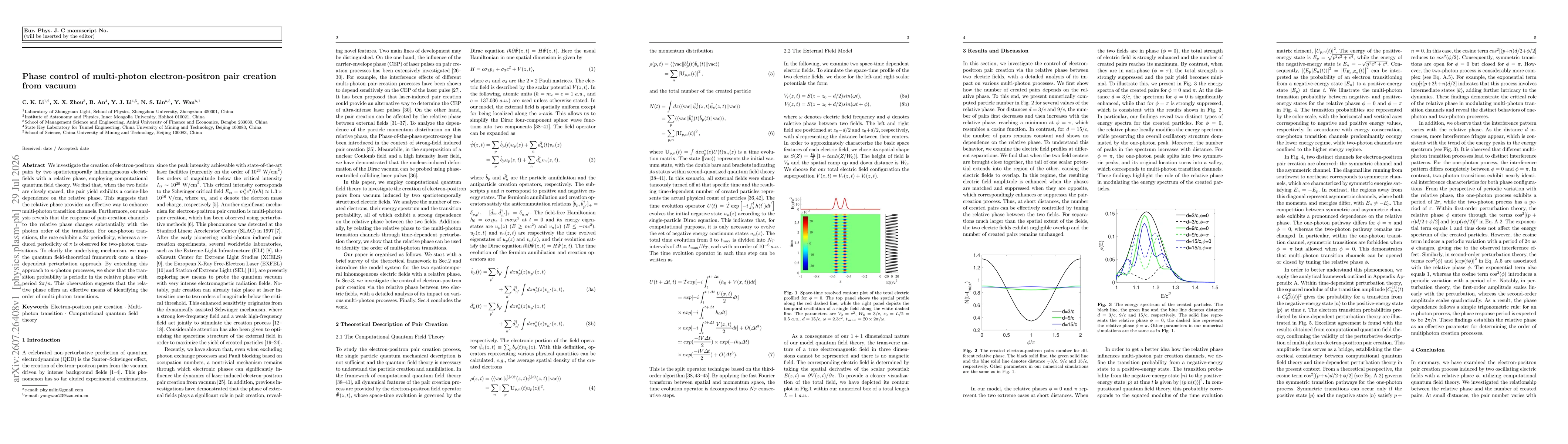 Thumbnail for Phase control of multi-photon electron-positron pair creation from vacuum