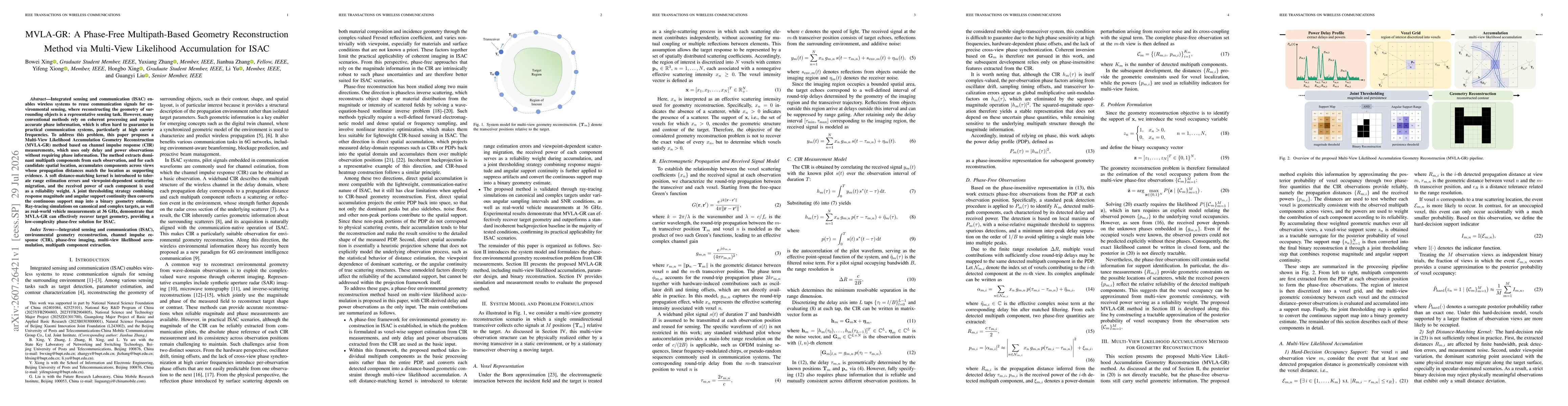 Thumbnail for MVLA-GR: A Phase-Free Multipath-Based Geometry Reconstruction Method via Multi-View Likelihood Accumulation for ISAC