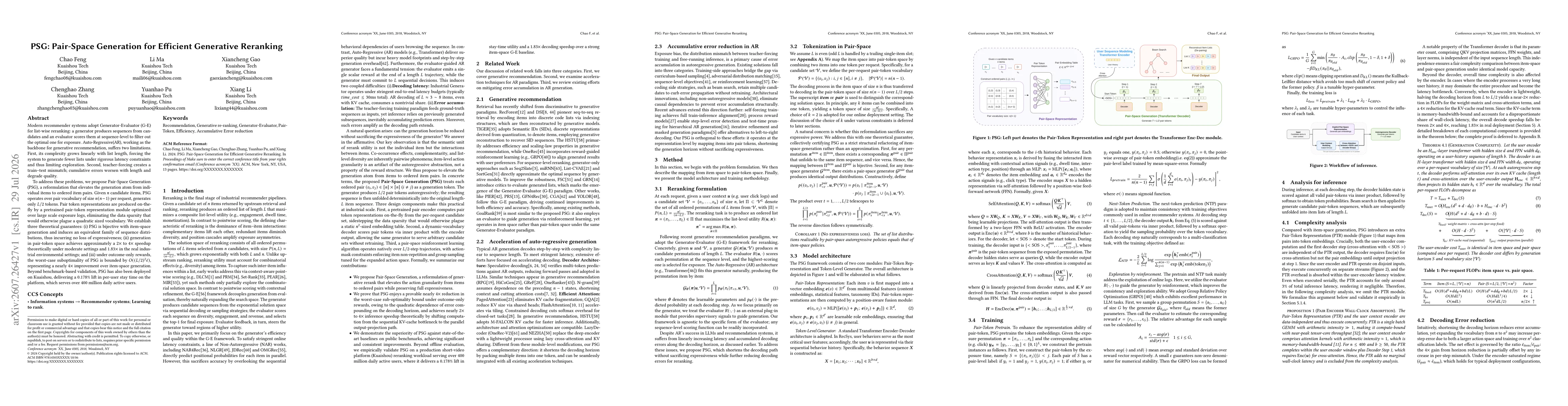 Thumbnail for PSG: Pair-Space Generation for Efficient Generative Reranking