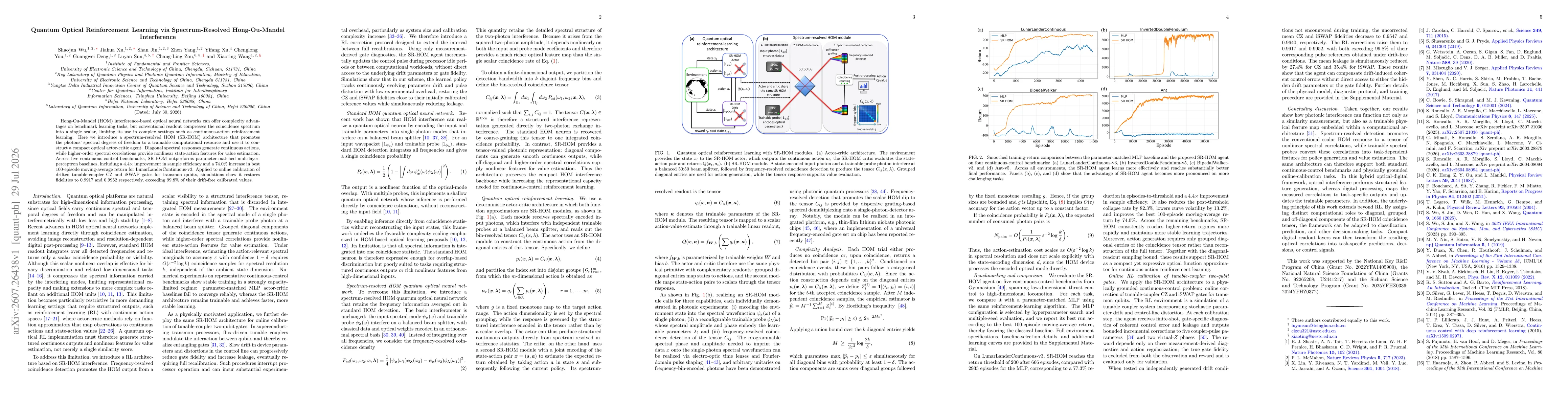 Thumbnail for Quantum Optical Reinforcement Learning via Spectrum-Resolved Hong-Ou-Mandel Interference