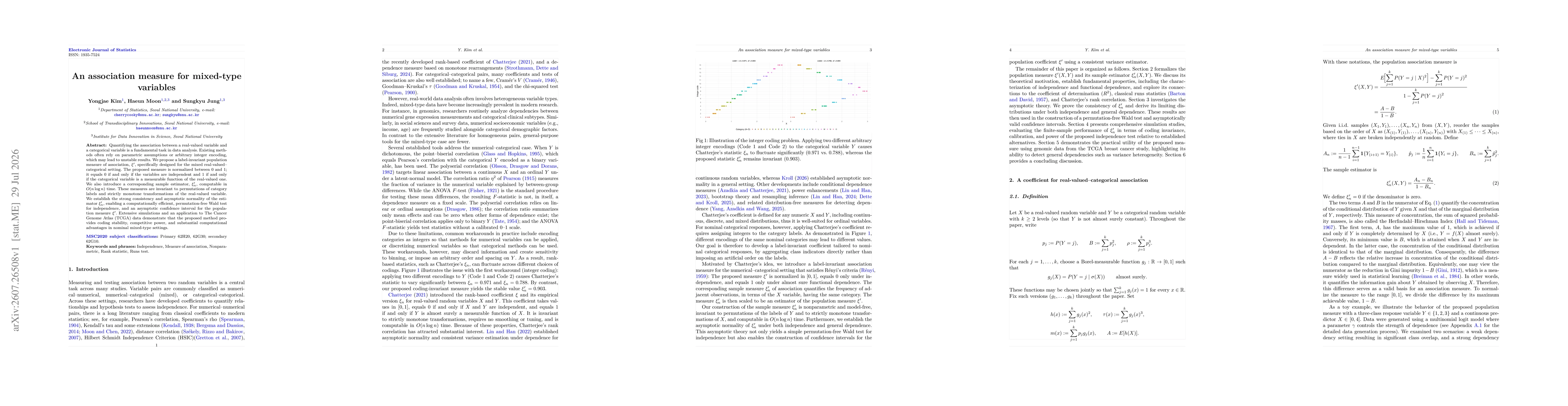Thumbnail for An association measure for mixed-type variables