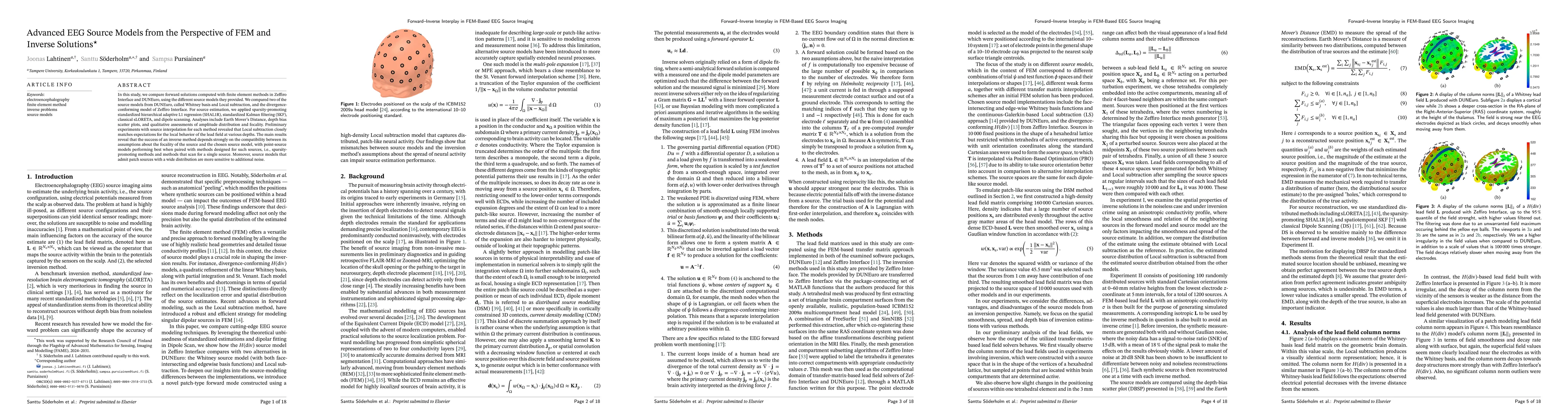 Thumbnail for Advanced EEG Source Models from the Perspective of FEM and Inverse Solutions