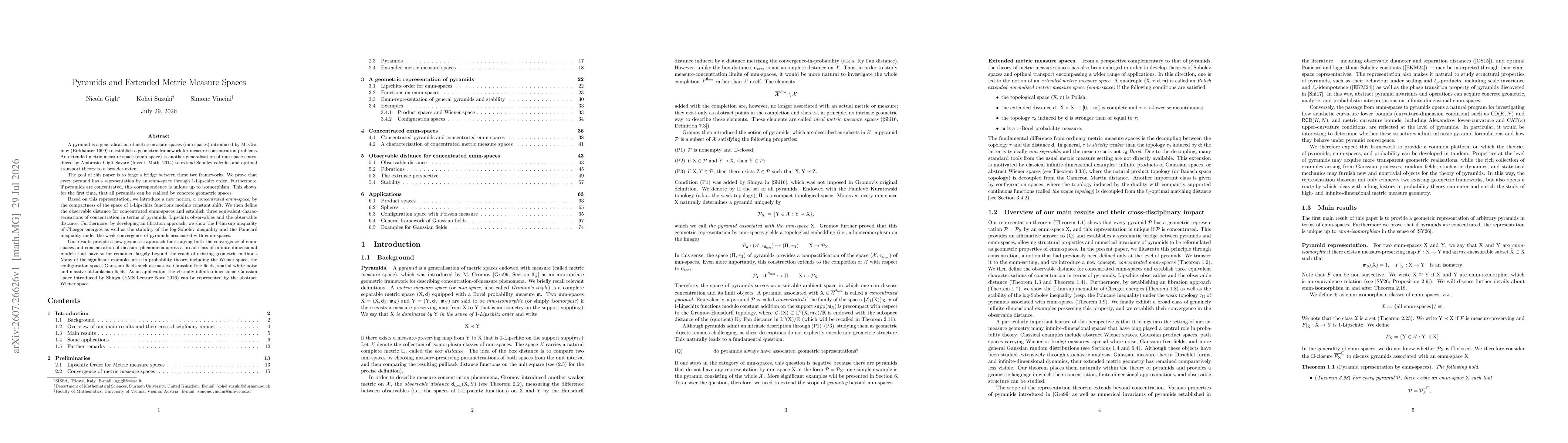 Thumbnail for Pyramids and Extended Metric Measure Spaces
