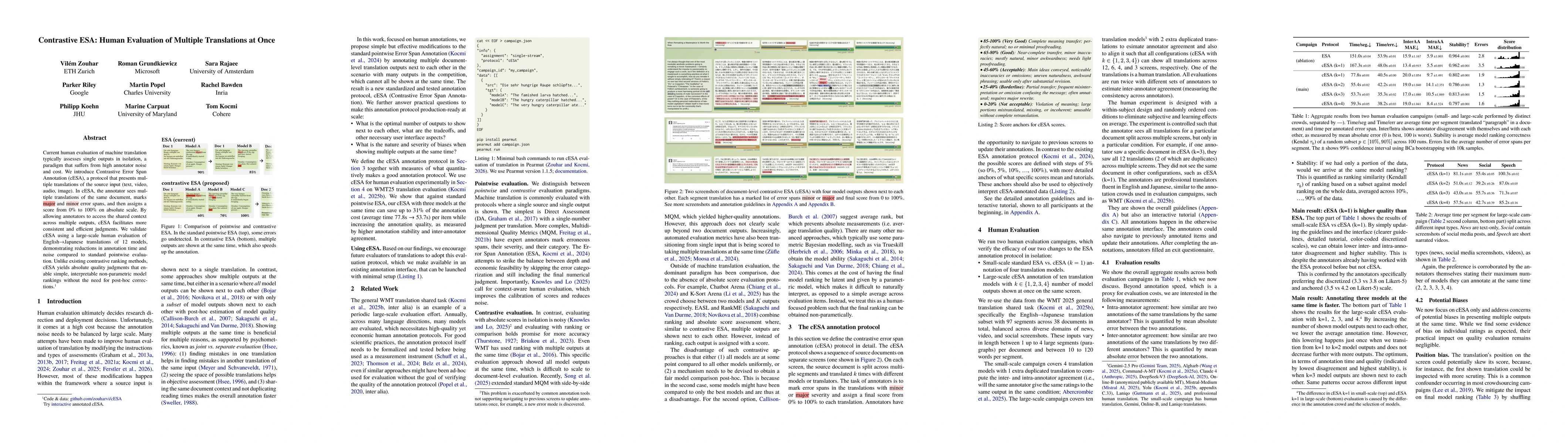 Thumbnail for Contrastive ESA: Human Evaluation of Multiple Translations at Once