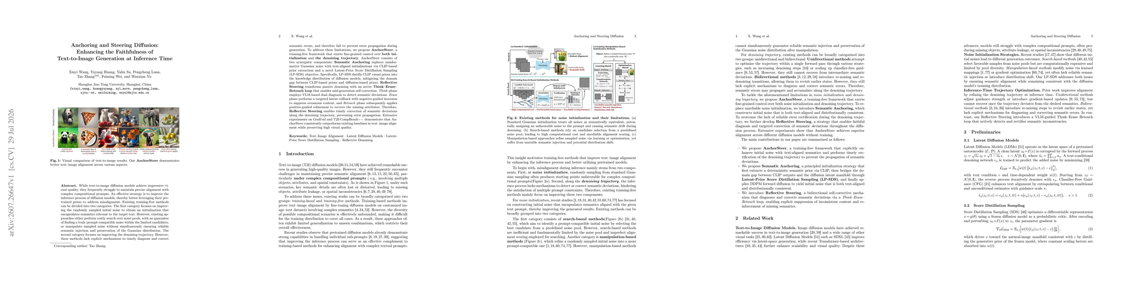 Thumbnail for Anchoring and Steering Diffusion: Enhancing the Faithfulness of Text-to-Image Generation at Inference Time