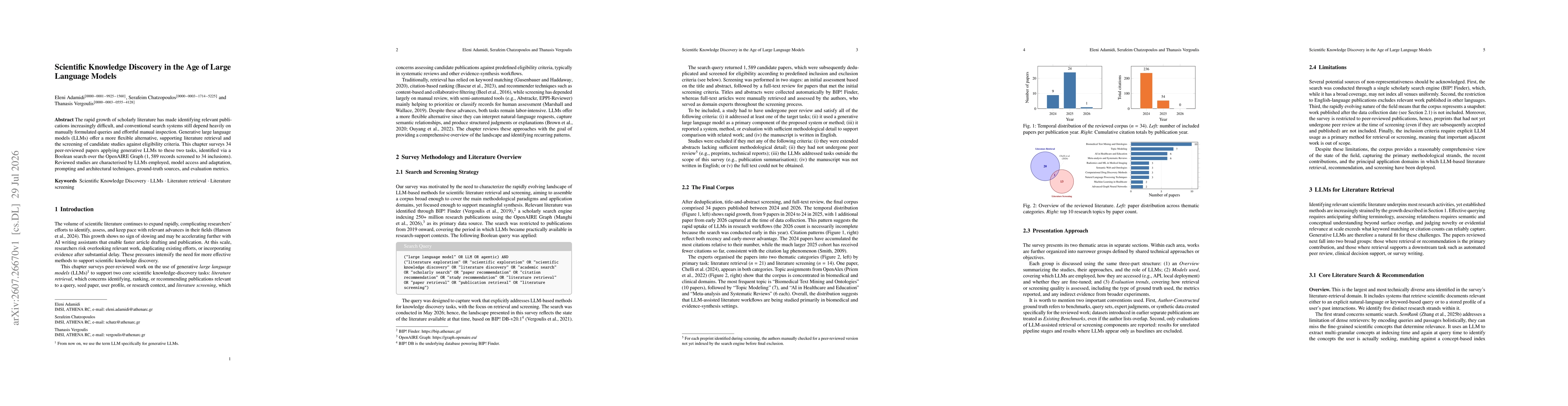 Thumbnail for Scientific Knowledge Discovery in the Age of Large Language Models