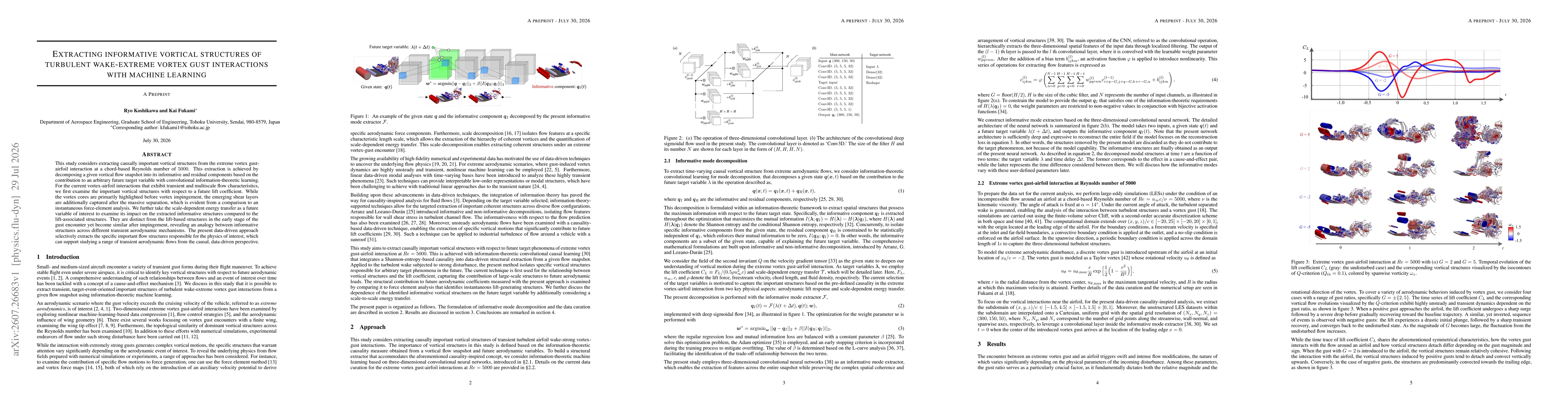 Thumbnail for Extracting informative vortical structures of turbulent wake-extreme vortex gust interactions with machine learning