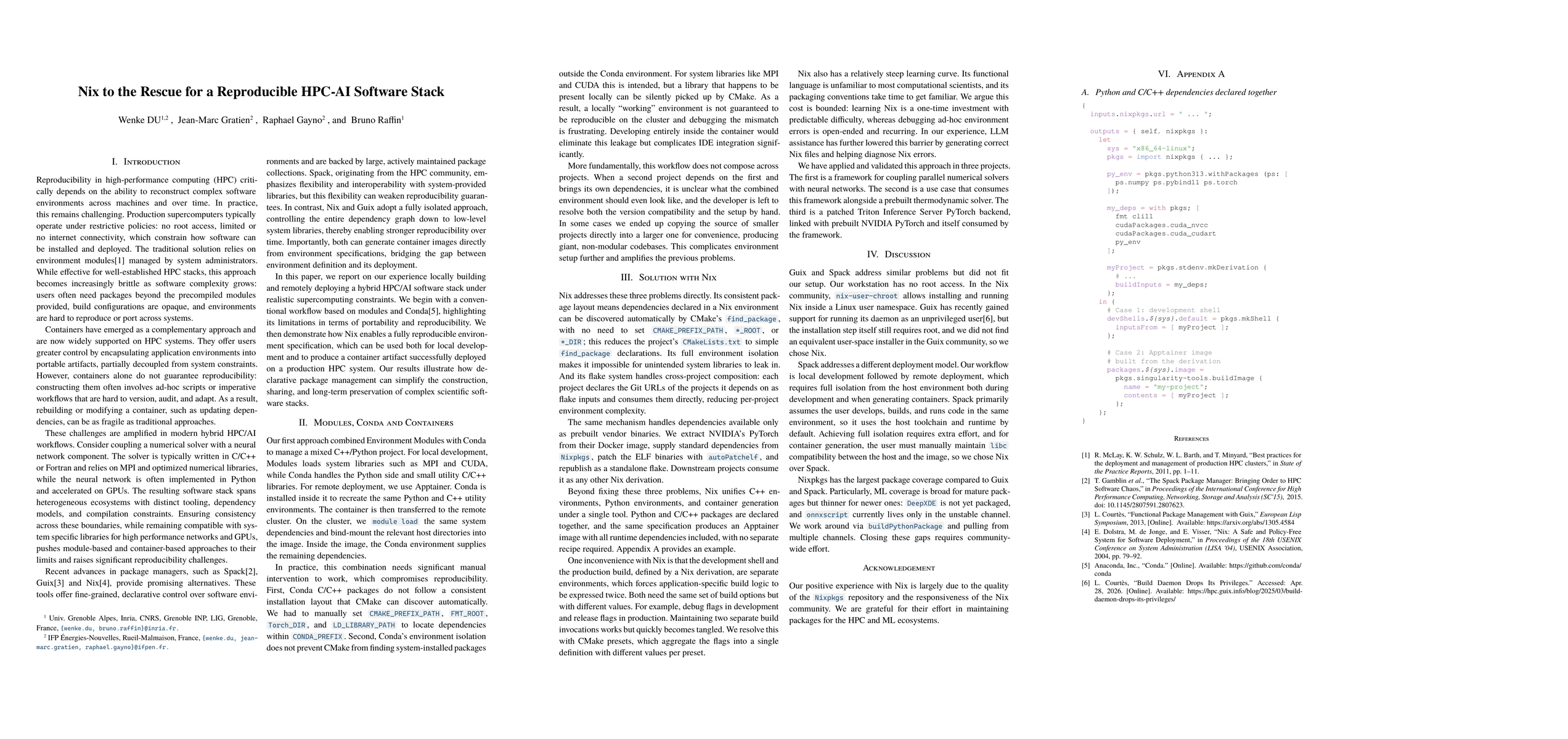 Thumbnail for Nix to the Rescue for a Reproducible HPC-AI Software Stack