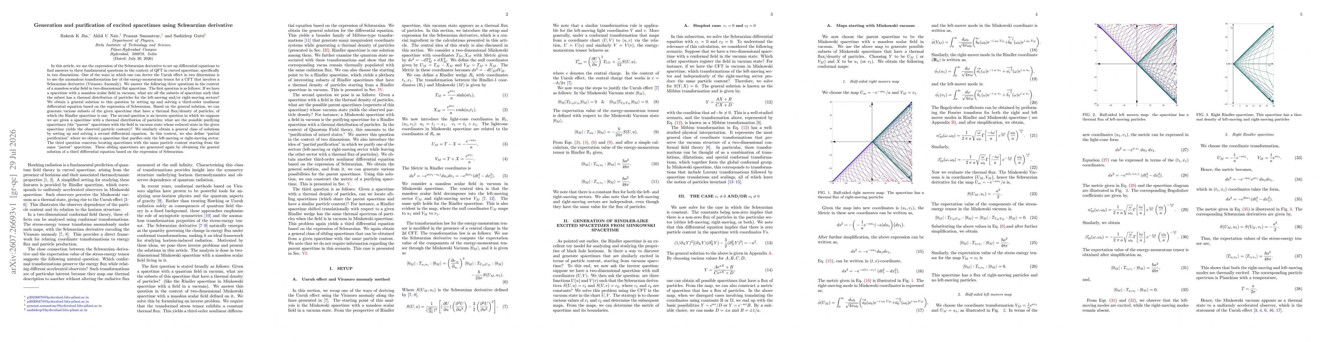 Thumbnail for Generation and purification of excited spacetimes using Schwarzian derivative
