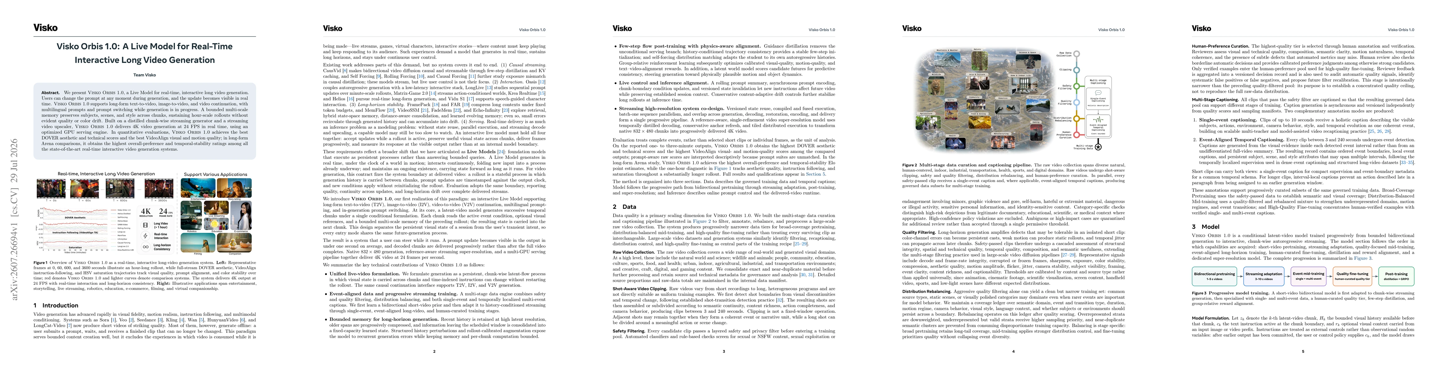 Thumbnail for Visko Orbis 1.0: A Live Model for Real-Time Interactive Long Video Generation