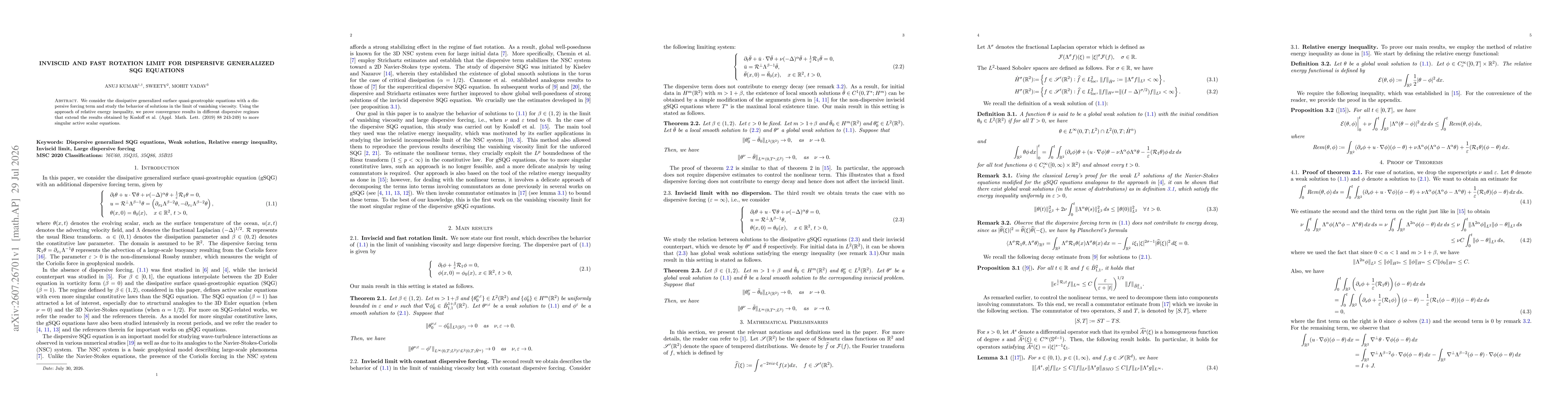 Thumbnail for Inviscid and fast rotation limit for dispersive generalized SQG equations