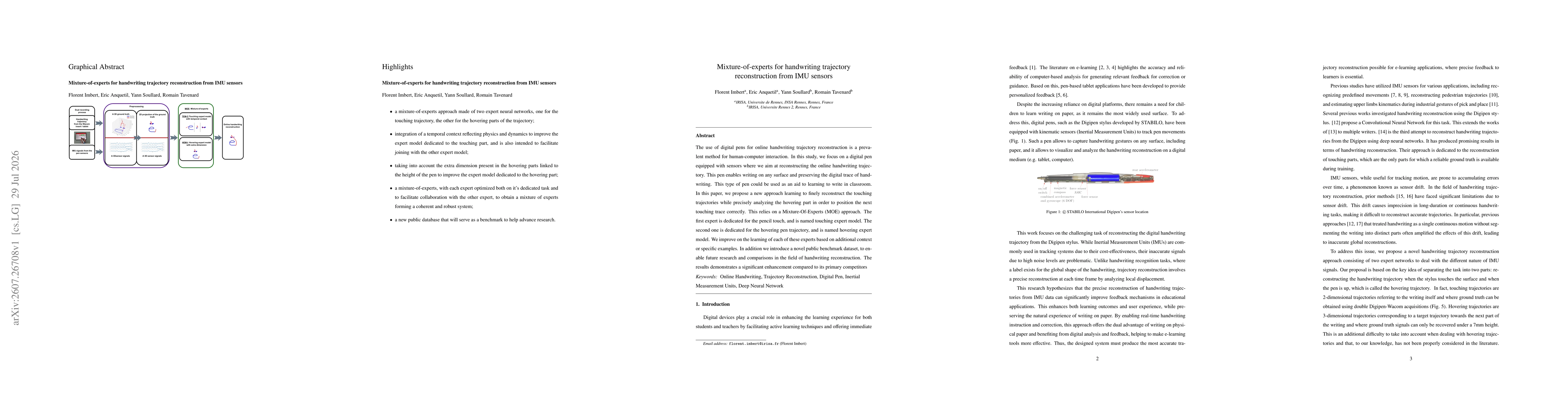 Thumbnail for Mixture-of-experts for handwriting trajectory reconstruction from IMU sensors