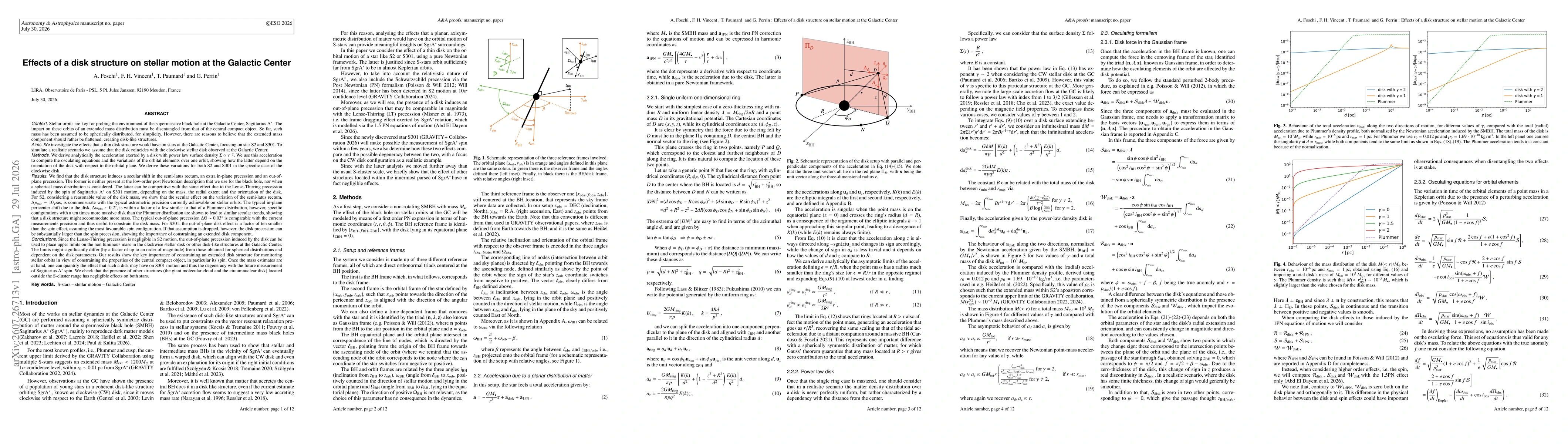 Thumbnail for Effects of a disk structure on stellar motion at the Galactic Center