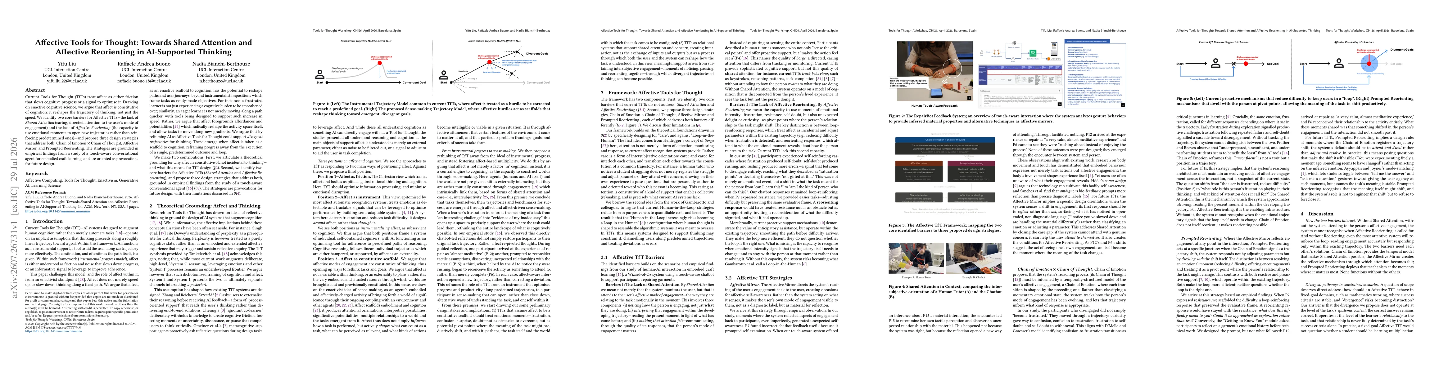 Thumbnail for Affective Tools for Thought: Towards Shared Attention and Affective Reorienting in AI-Supported Thinking