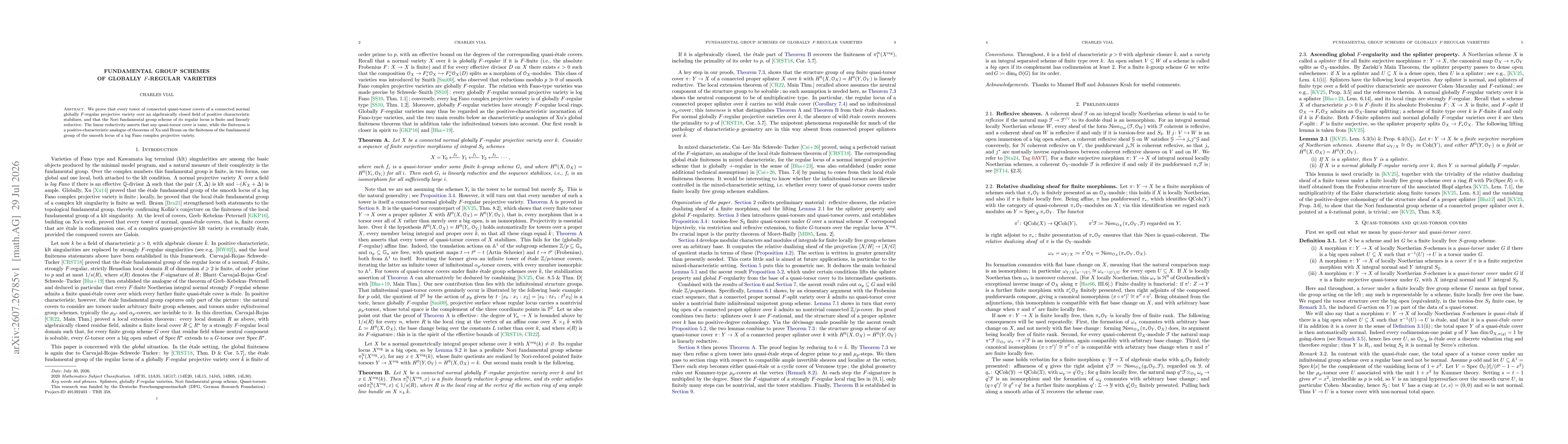 Thumbnail for Fundamental group schemes of globally F-regular varieties