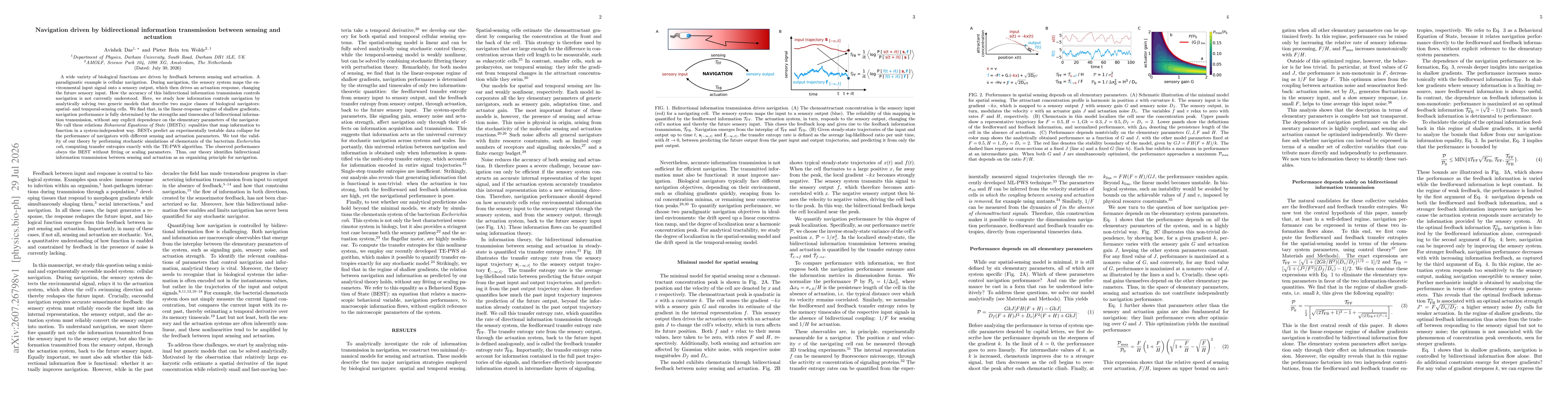 Thumbnail for Navigation driven by bidirectional information transmission between sensing and actuation