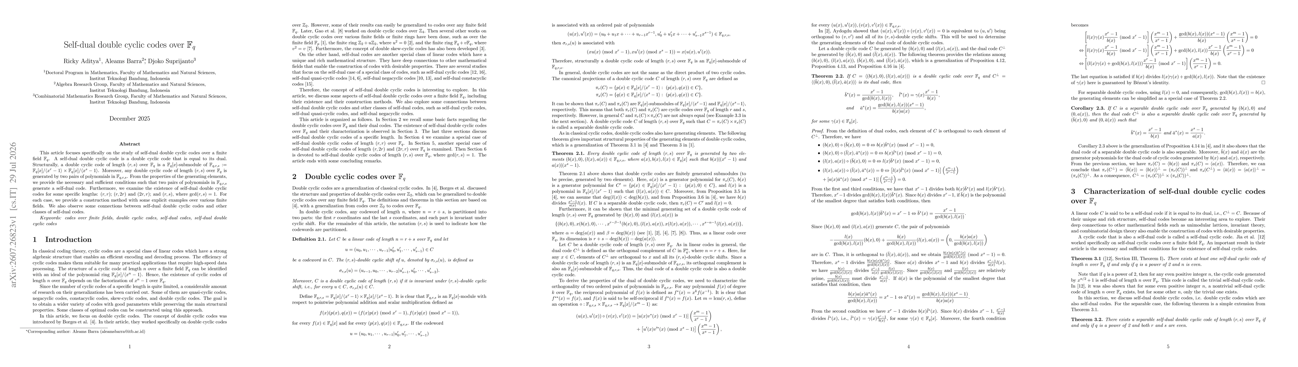 Thumbnail for Self-dual double cyclic codes over $\mathbb{F}_q$