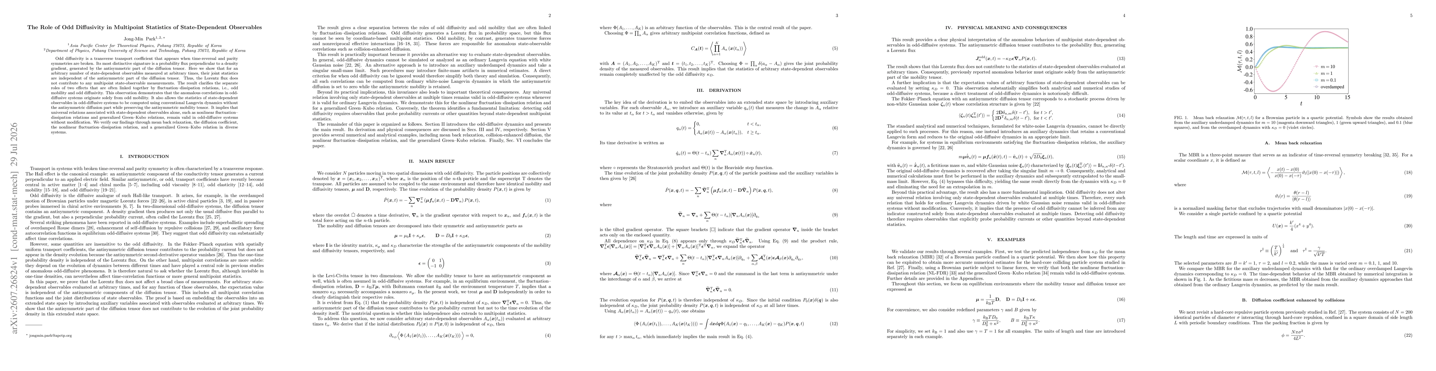 Thumbnail for The Role of Odd Diffusivity in Multipoint Statistics of State-Dependent Observables