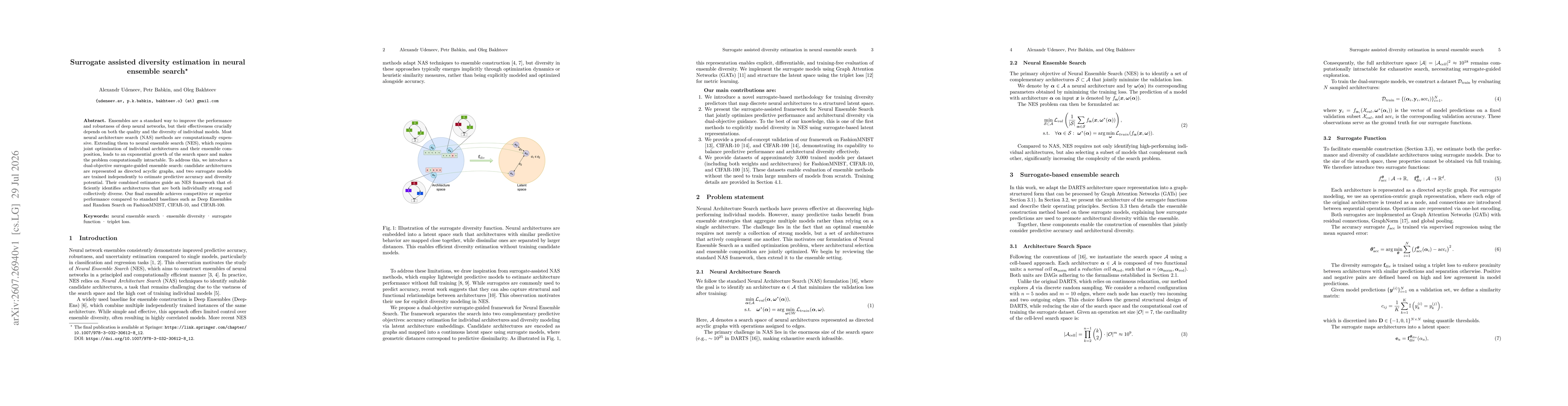 Thumbnail for Surrogate assisted diversity estimation in neural ensemble search
