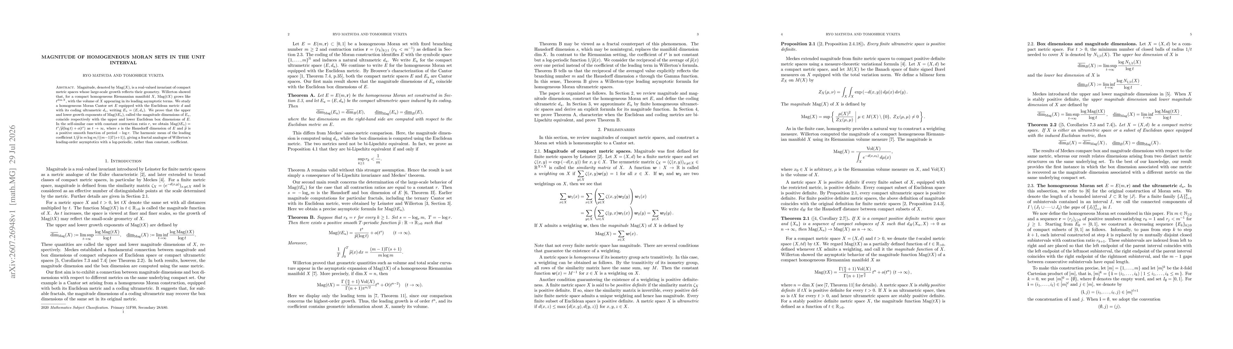 Thumbnail for Magnitude of homogeneous Moran sets in the unit interval