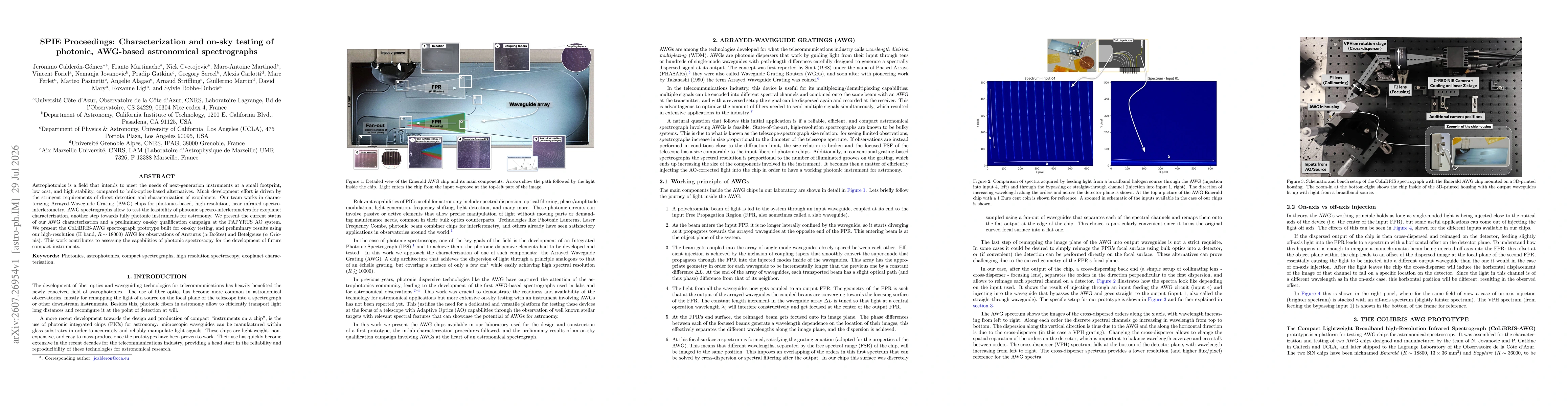 Thumbnail for Characterization and on-sky testing of photonic, AWG-based astronomical spectrographs