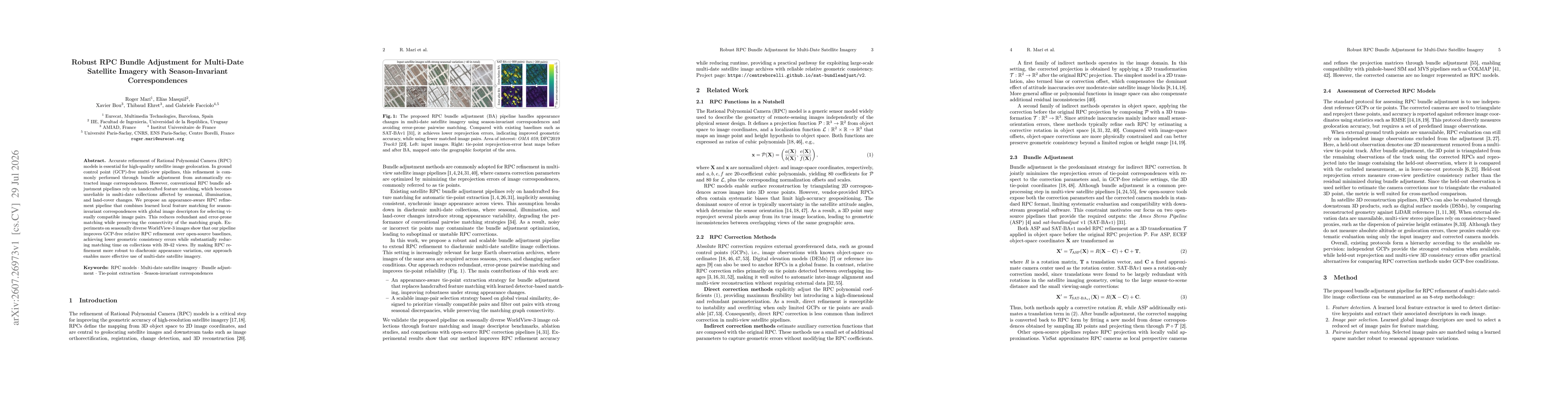 Thumbnail for Robust RPC Bundle Adjustment for Multi-Date Satellite Imagery with Season-Invariant Correspondences