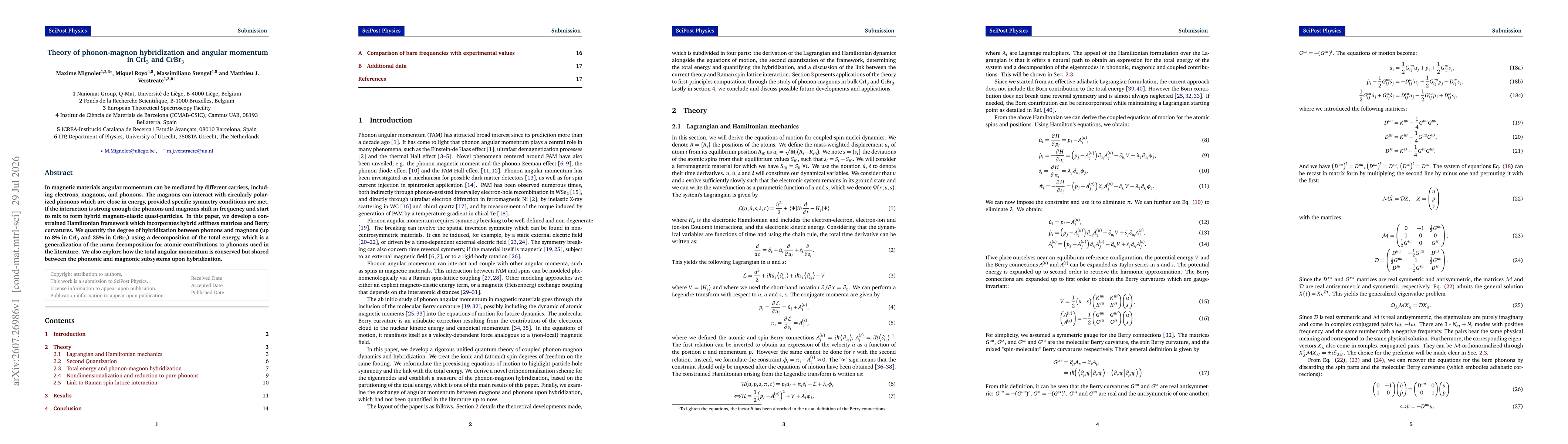 Thumbnail for Theory of phonon-magnon hybridization and angular momentum in CrI$_3$ and CrBr$_3$